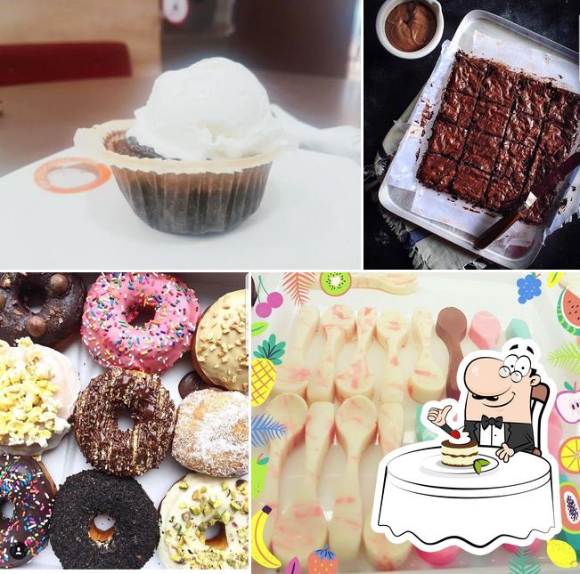 The chocolate room mithakali serves a selection of desserts