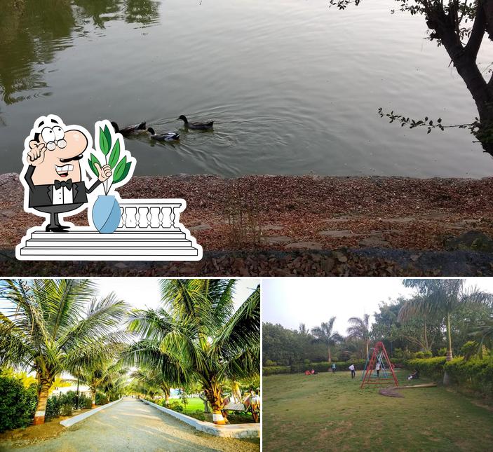 Take a look at the picture depicting exterior and play area at Shivtara Retreat