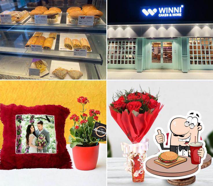 Get a burger at Winni Cakes & More