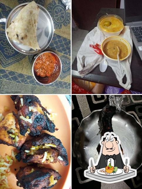 Food at Hyderabadi biryani