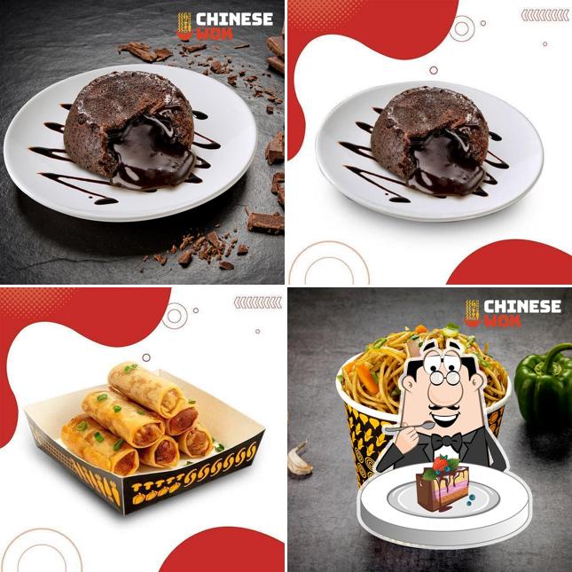 Chocolate cake at Chinese Wok