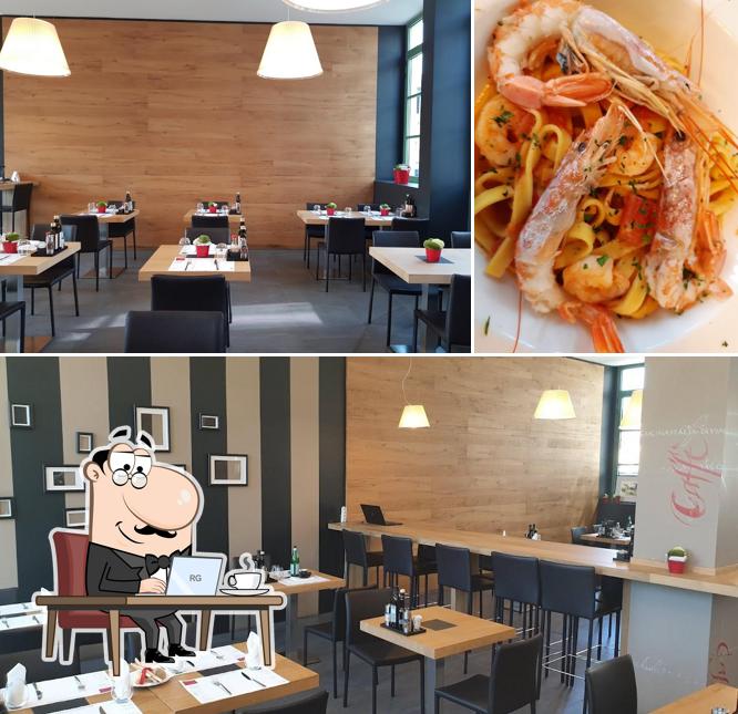 L'Officina si caratterizza per la interni e frutti di mare