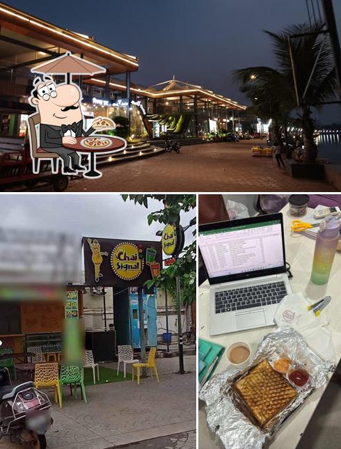 Among different things one can find exterior and food at Chai Signal