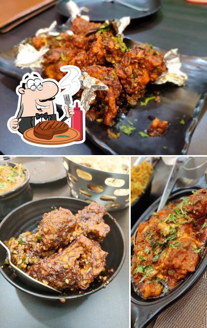 Order meat dishes at Five star resturant