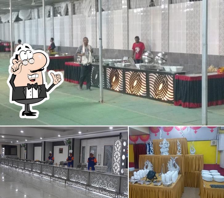 The interior of Mahalaxmi Chat Centre & Catring