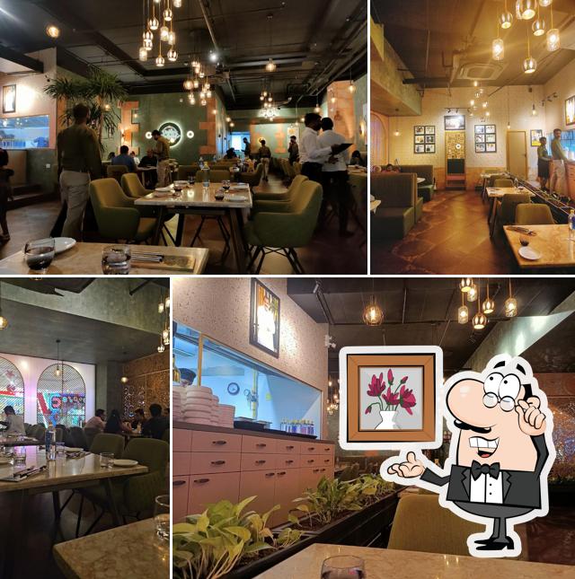 The interior of United Coconut By Chef Pillai