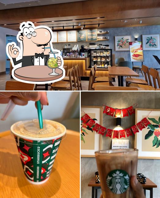 The restaurant's drink and interior