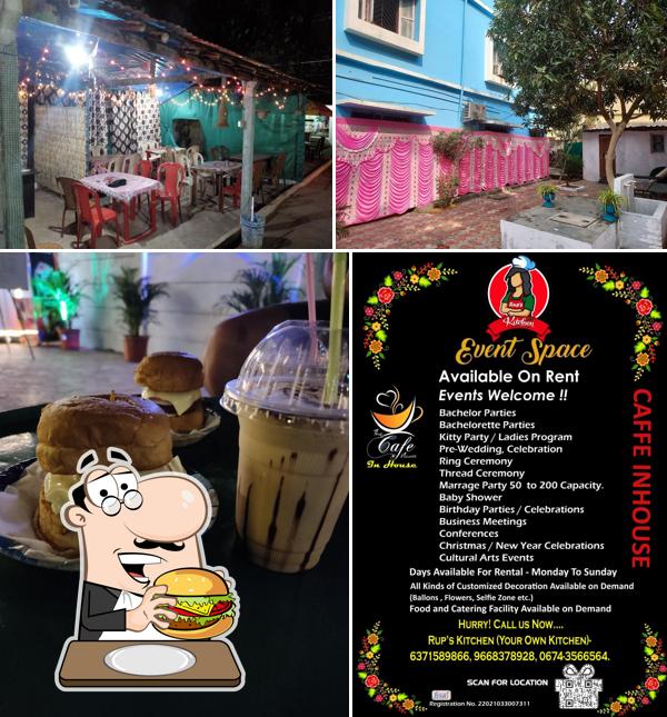 Get a burger at Rups Kitchen