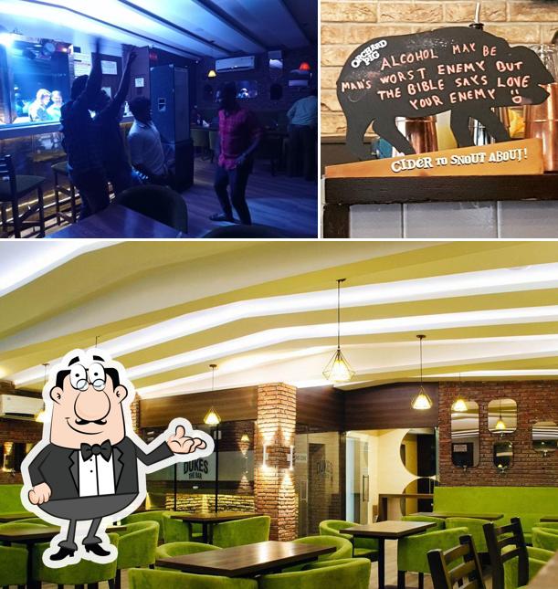 The interior of Dukes The Bar