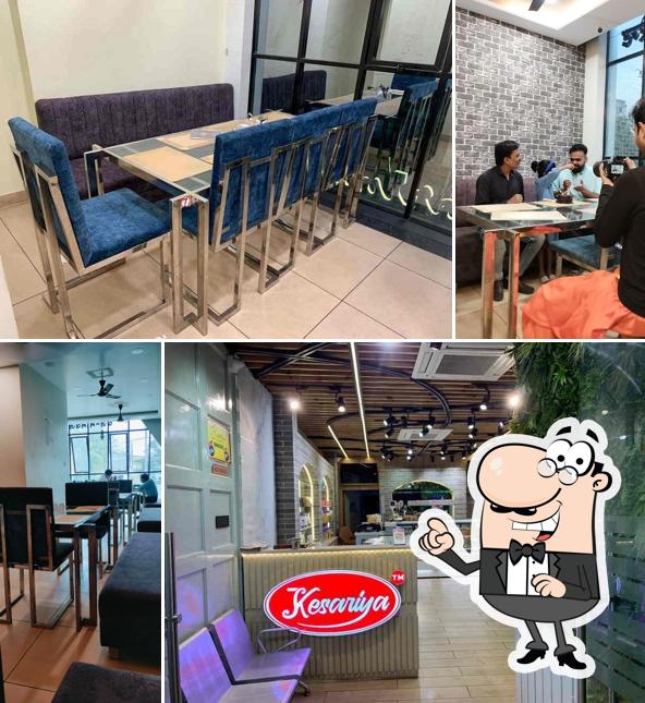 Take a seat at one of the tables at Kesariya