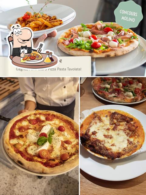 Scegli una pizza a Pizzeria Ristorante Molino