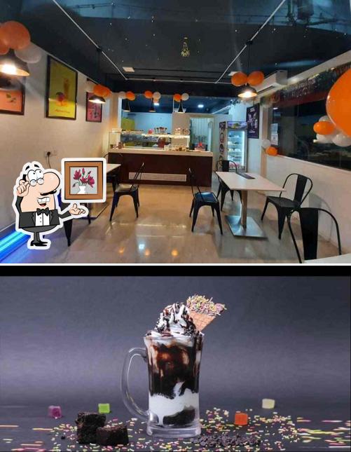 The interior of Cream & Fudge