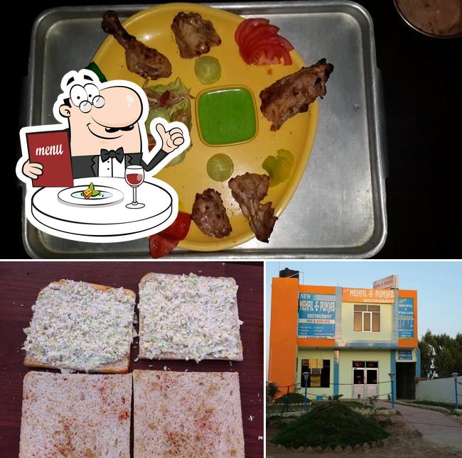 The picture of food and exterior at Mehfil-E-Punjab