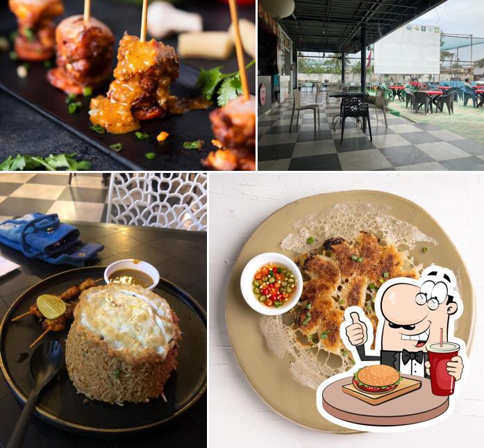 Order a burger at The Asian