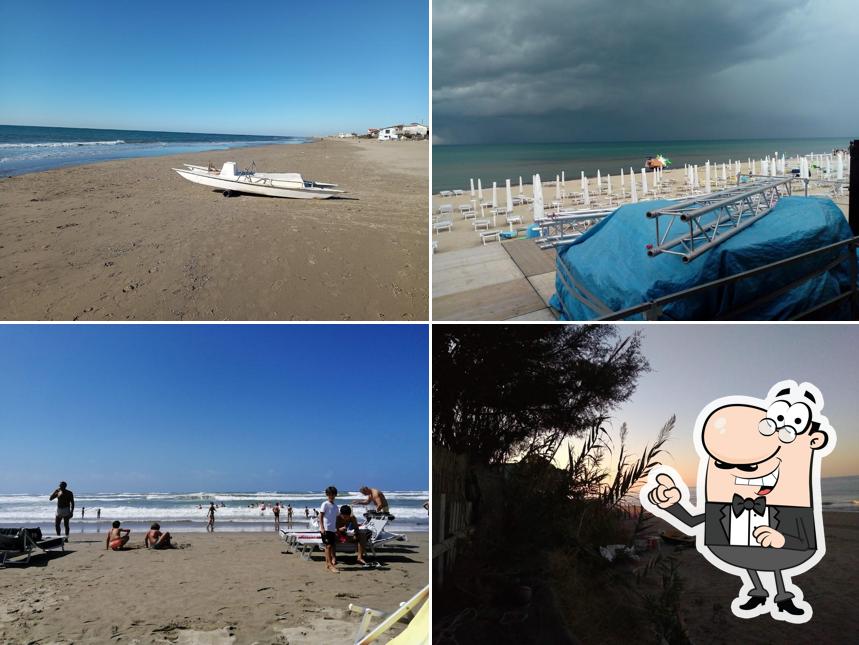 Goditi la vista dall'area esterna di White Beach Bar Restaurant and Resort