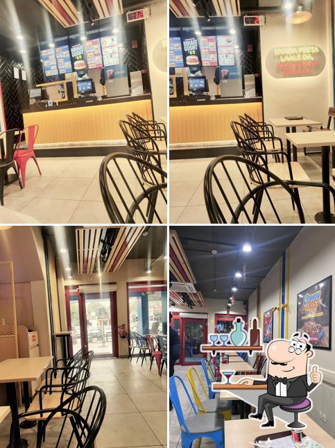 The interior of Burger Singh