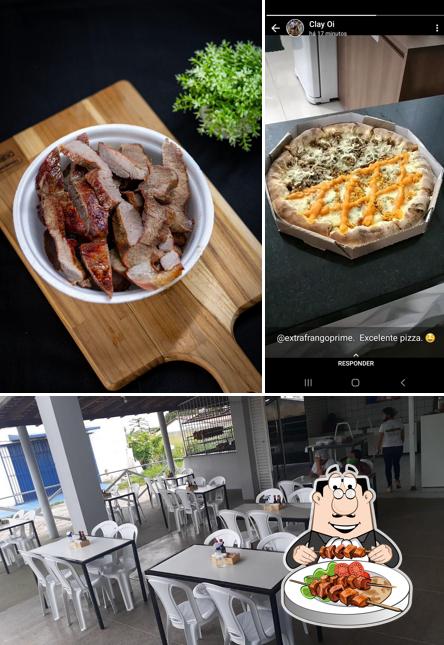 A comida e interior do restaurante