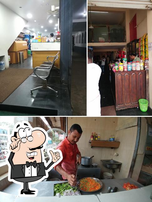 The interior of Hotel Bahwan Vegetarian