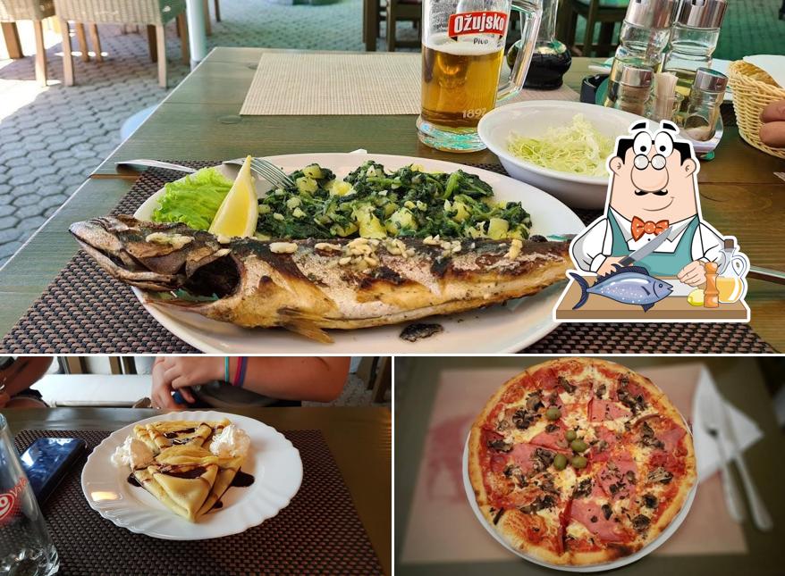 Salmone grigliato al "Stara Solana" Restoran-Grill-Pizza