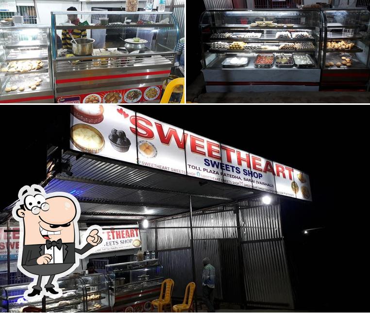 Among different things one can find interior and food at Sweetheart Sweets Shop