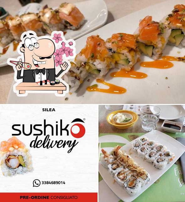 Prova le diverse opzioni di sushi