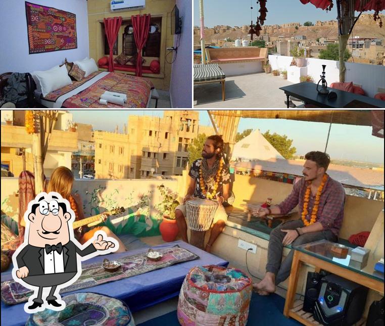 Take a seat at one of the tables at The Barn Café jaisalmer