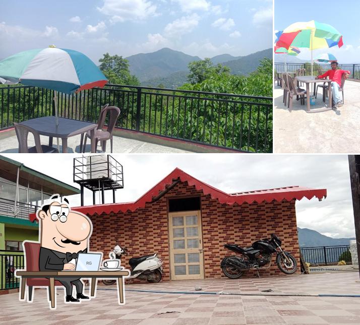 Among different things one can find interior and exterior at Annpurna Dhaba