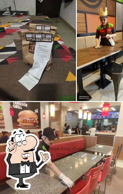 The interior of Burger King
