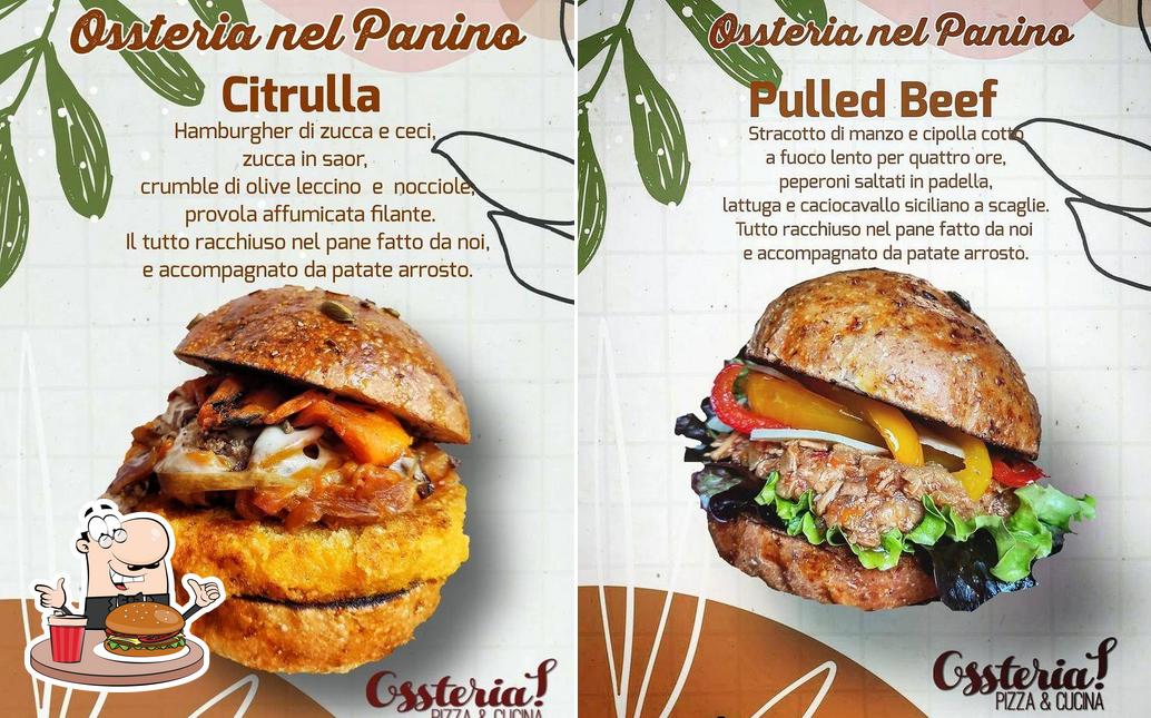 Prenditi un hamburger a Ossteria Pizza e Cucina Savignano sul Rubicone