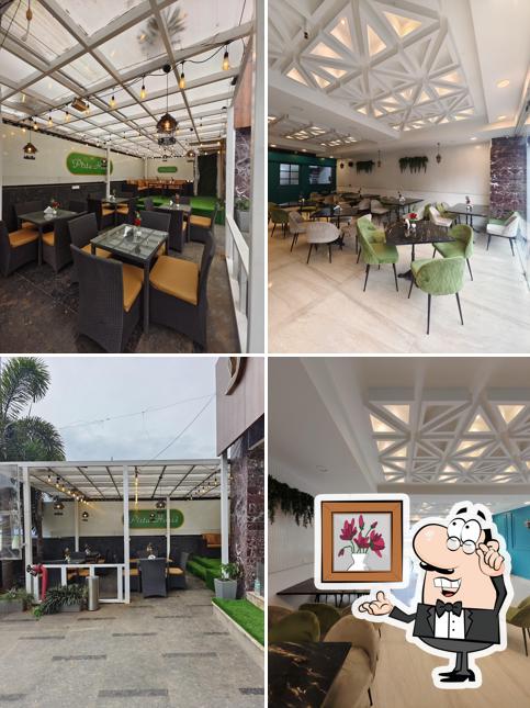 Take a seat at one of the tables at Pista House Premium Tea & Snacks