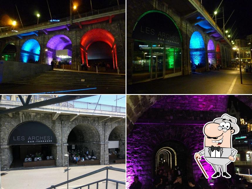 Puoi goderti l'aria fresca da seduto all'esterno di LES ARCHES