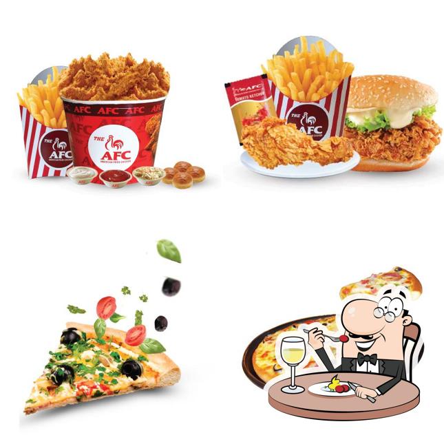 Food at American fried chicken restaurant (AFC) KUSHAL NAGAR
