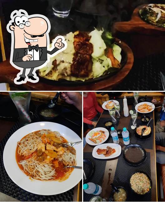 The image of interior and food at Orange tree diner & restaurant