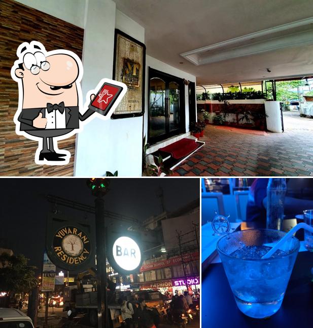 The photo of Yuvarani Bar’s exterior and beverage