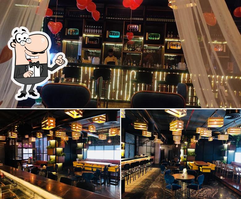 Take a seat at one of the tables at The Stash House