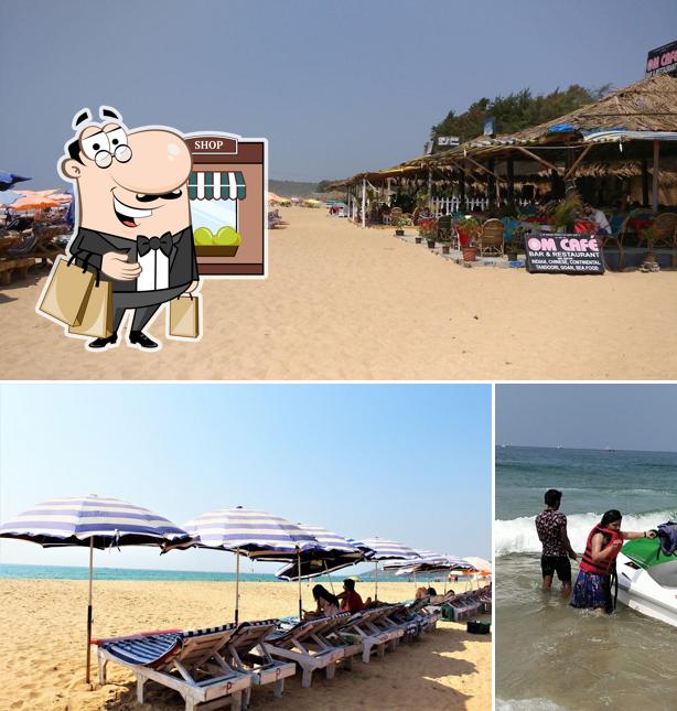 You can get some fresh air outside Om Cafe Bar & Restaurant