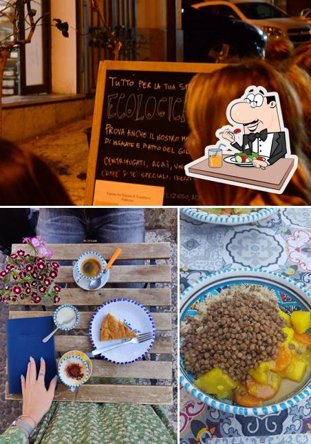 Questa è la foto che raffigura la cibo e lavagna di Ecologica Bistrot