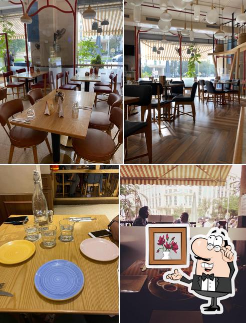 The interior of Aromas Café & Bistro