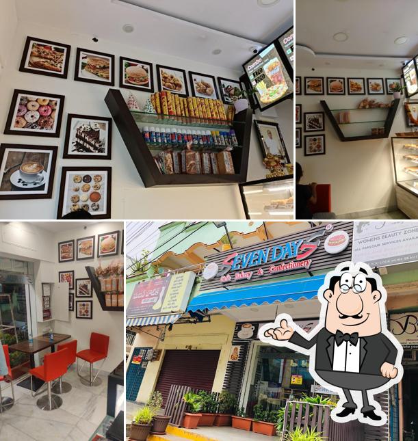 The interior of Seven Days cafe - Satyanarayana Puram