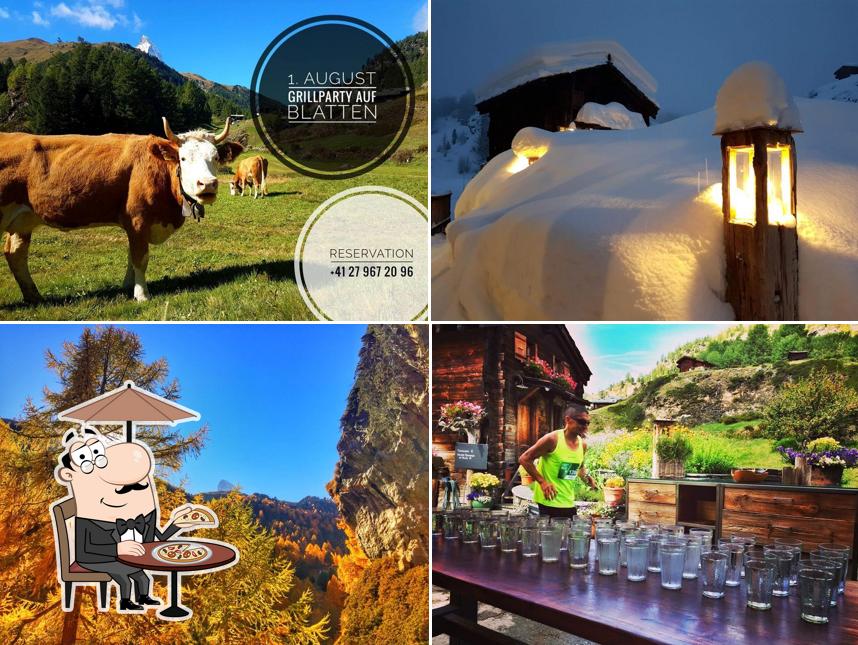 Guarda l'area esterna di Bergrestaurant Blatten