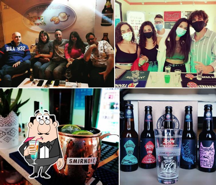 Questa è la immagine che mostra la bevanda e interni di Sfizi & Pizza