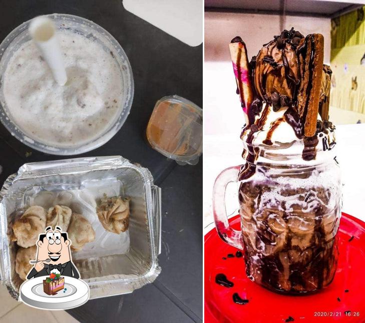 Chocolate cake at Dessi Cuppa Byond Cafe