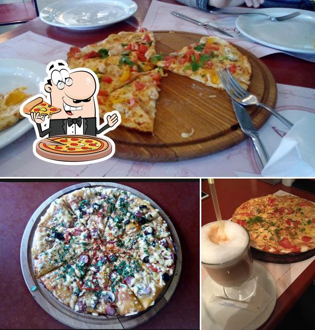 Choisissez des pizzas à Dzhem