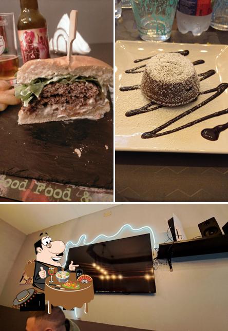 Hub - Good Food & Gaming Zone si caratterizza per la cibo e interni