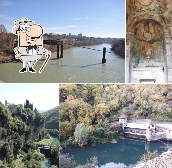 Goditi la vista dall'area esterna di Oasi Francescana