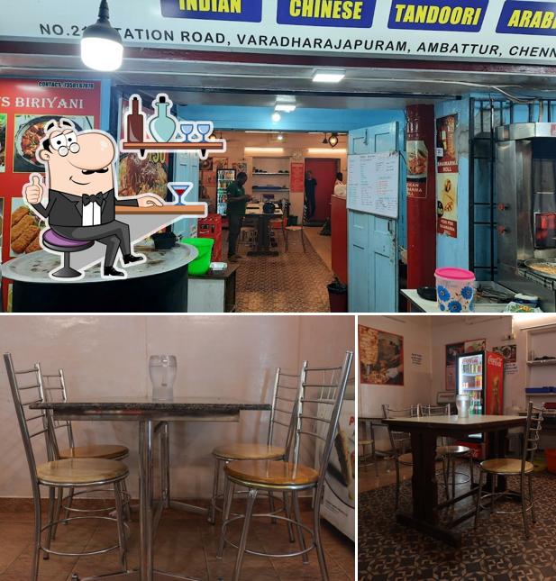 The interior of Sherifs Biriyani