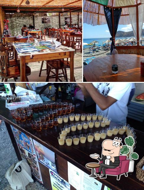 Dai un’occhiata alla immagine che presenta la interni e cibo di Blu Lounge