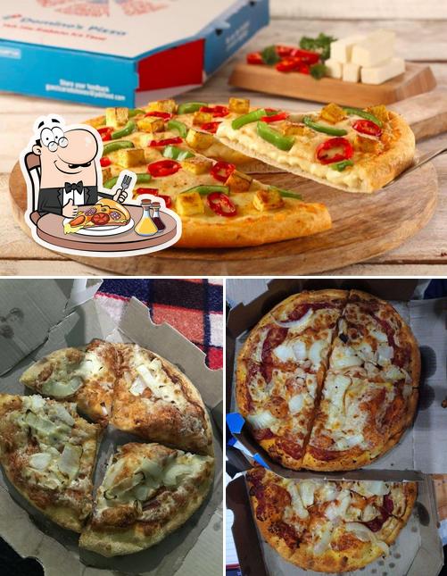 Pick pizza at Domino's Pizza