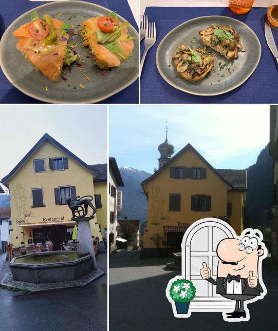 Guarda la immagine che presenta la esterno e cibo di Restaurant Schäfli Thusis