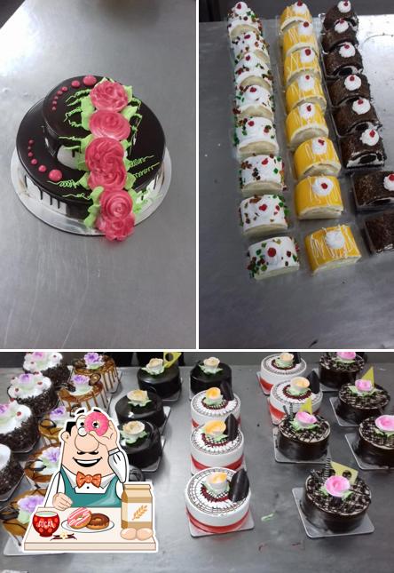 Souffle Cake Shop Virar Station serves a number of desserts